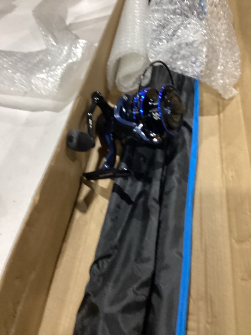 Condition photo showing Good Condition for sougayilang surf fishing rod and reel combo, heavy 3-piece travel spinning rod with reel for red drum, striped bass, beach & saltwater fishing(9'/10'/11'/12') blue 9ft
