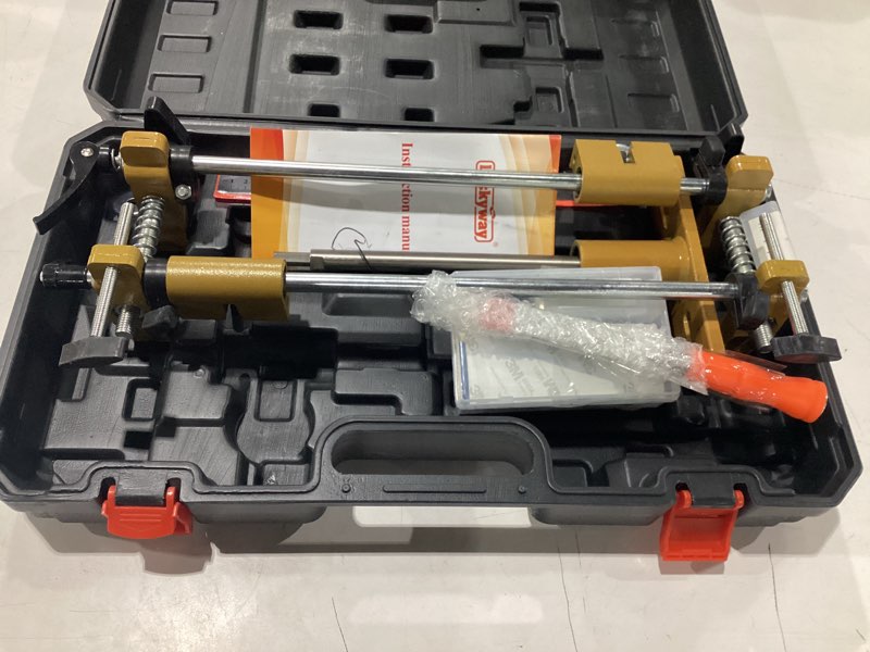 Condition photo showing Good Condition for luckyway door lock installation kit mortising machine mortise jig, door lock hole opener kit, lock mortiser with 3 drill bits for wooden doors