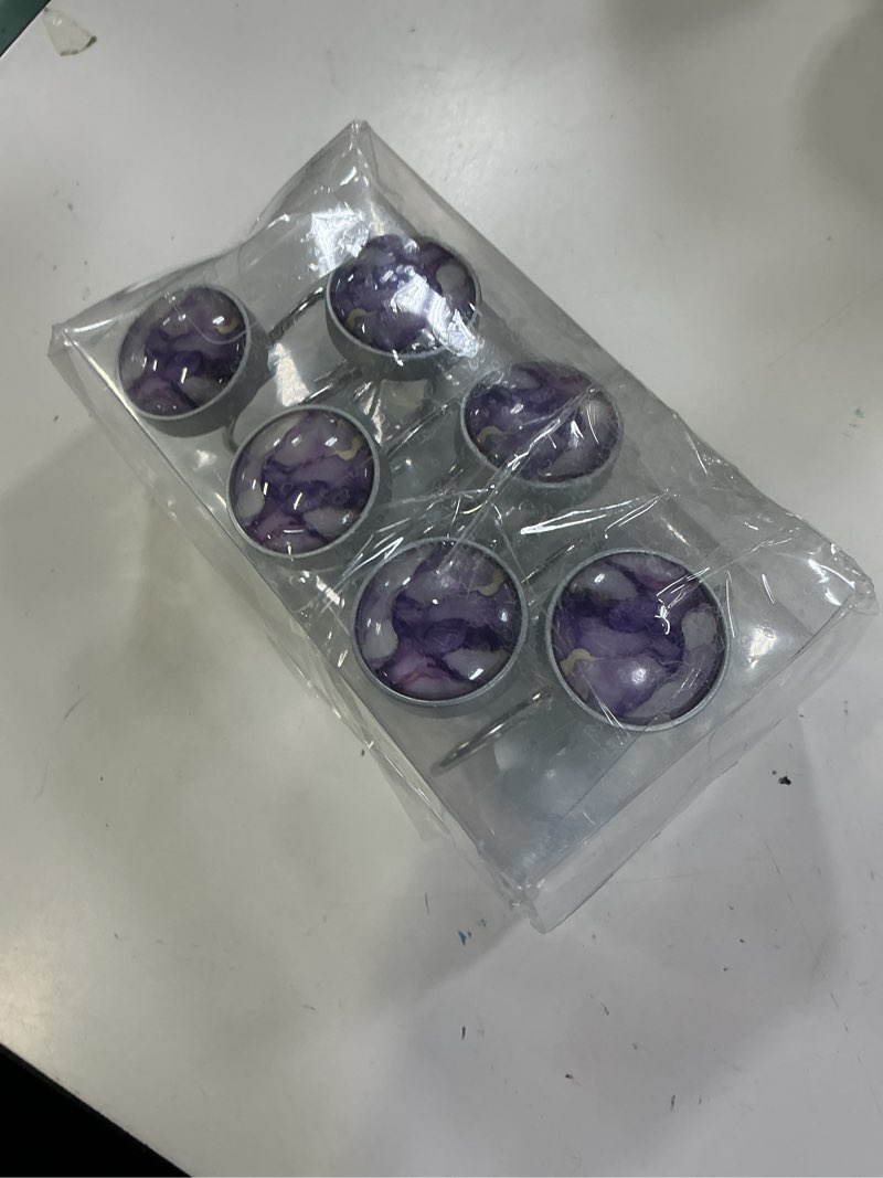 Condition photo showing New/Like New for 12 pcs shower curtain hooks, purple marble rustproof decorative metal round shower curtain hangers rings for bathroom bedroom living room rods