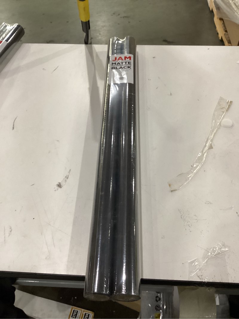 JAM Paper Gift Wrap - Matte Wrapping Paper - 50 Sq Ft Total (30 in x 10 Ft Each) - Matte Black - 2 R