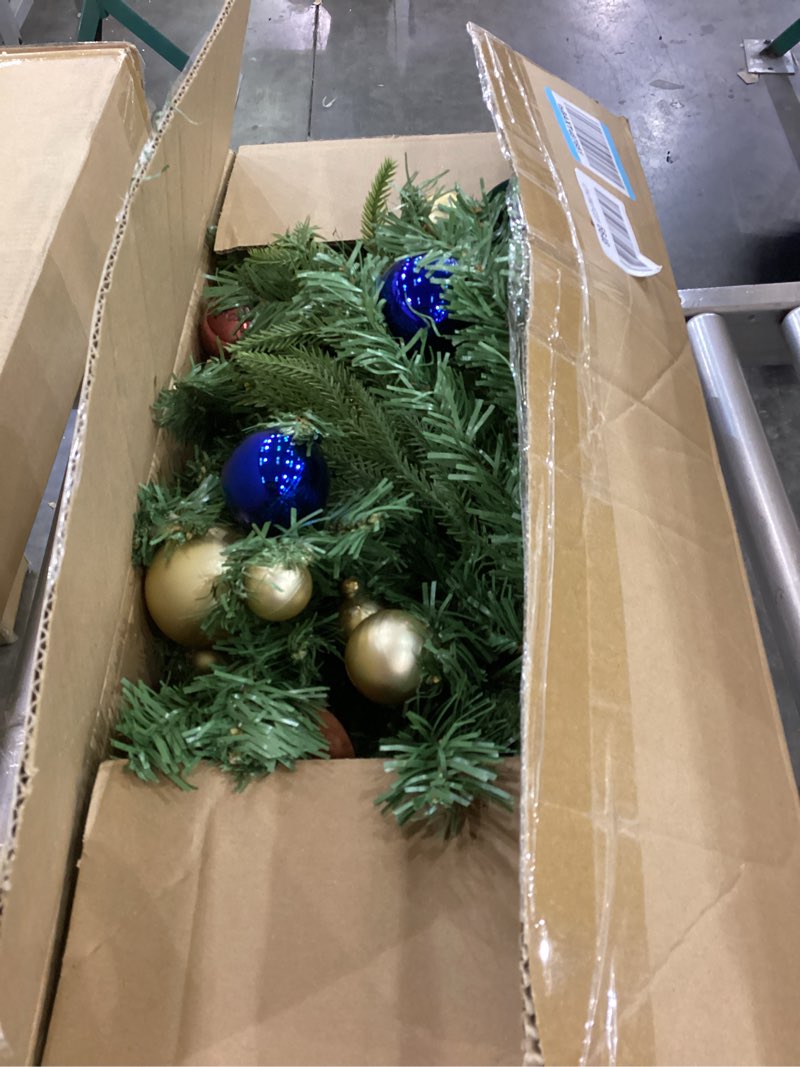 Condition photo showing As Is for Livole 3 FT Small Christmas Tree with 50 Lights & Timer, Pre-Decorated Tabletop Mini Christmas Tree with 81 PCS Ornaments & Pampas, 128 Branches Xmas Trees for Table Christmas Decor