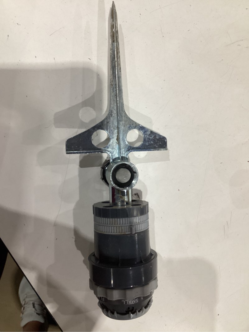 Condition photo showing As Is for orbit h2o-6 5000-sq ft rotating spike lawn sprinkler