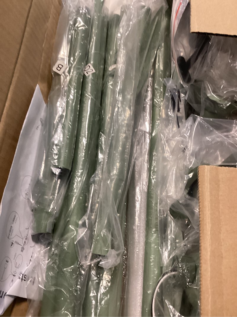 Condition photo showing Good Condition for 3-light flower floor lamps for living room, green floor lamp with shelves, unique tulip standing lamp with 3 led blubs, cute floral tall lamp, modern stand up light decor for bedroom, kids room