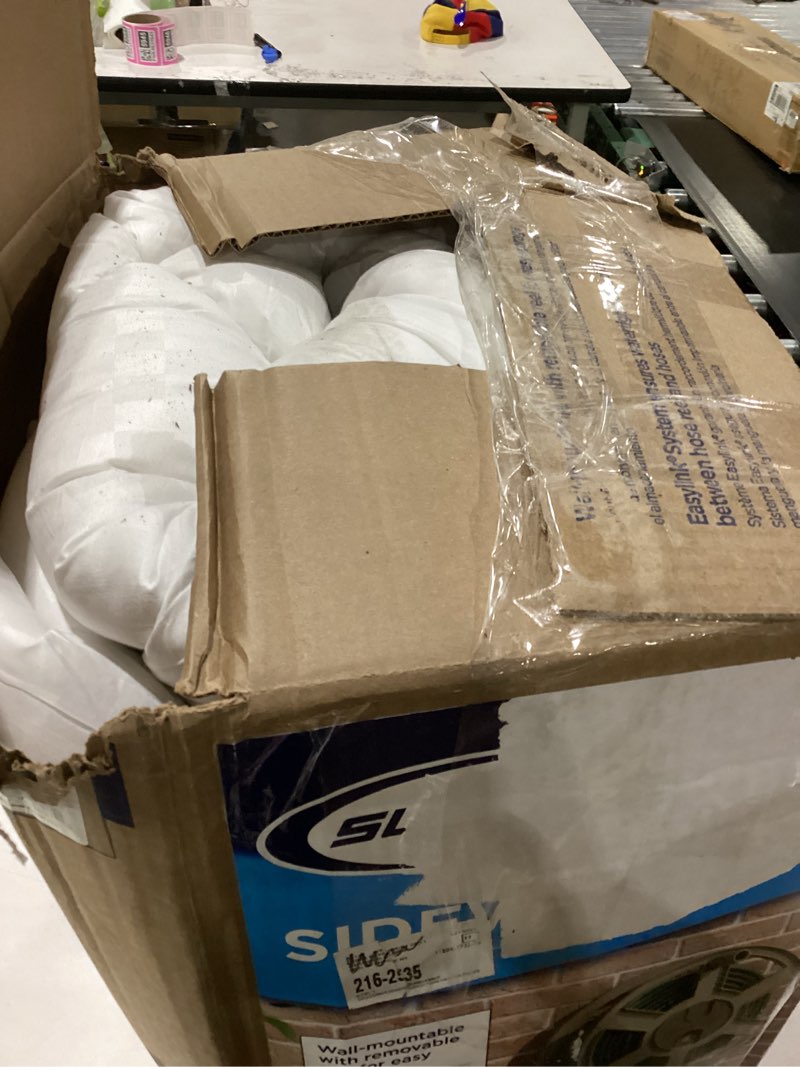 Condition photo showing As Is for 5 inch mega support memory foam queen mattress topper for pressure relief, dual layer 2.5" pillow top mattress topper queen plus 2.5" cooling gel infused memory foam mattress pad