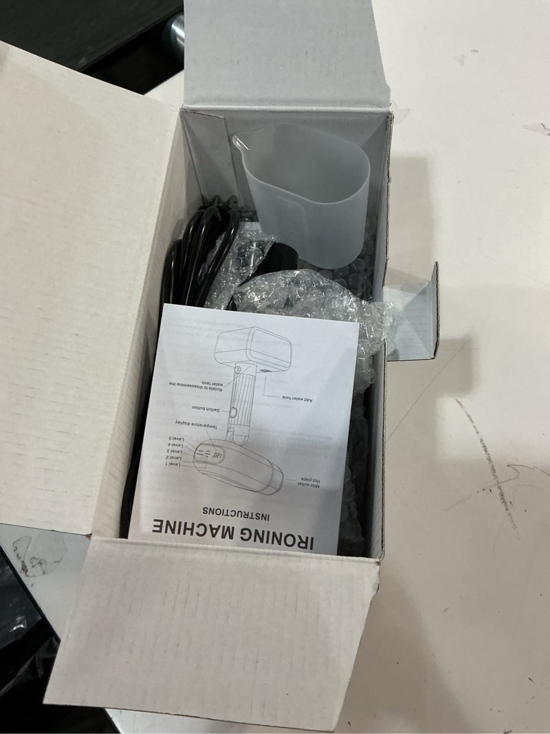 Condition photo showing New/Like New for 2025 Upgrade Steamer for Clothes, 2 in 1 Iron & Steamer for Quick Wrinkle Removal, 5 Adjustable Grades Temperature with LED Digital Display for Home, Office and Travel Use