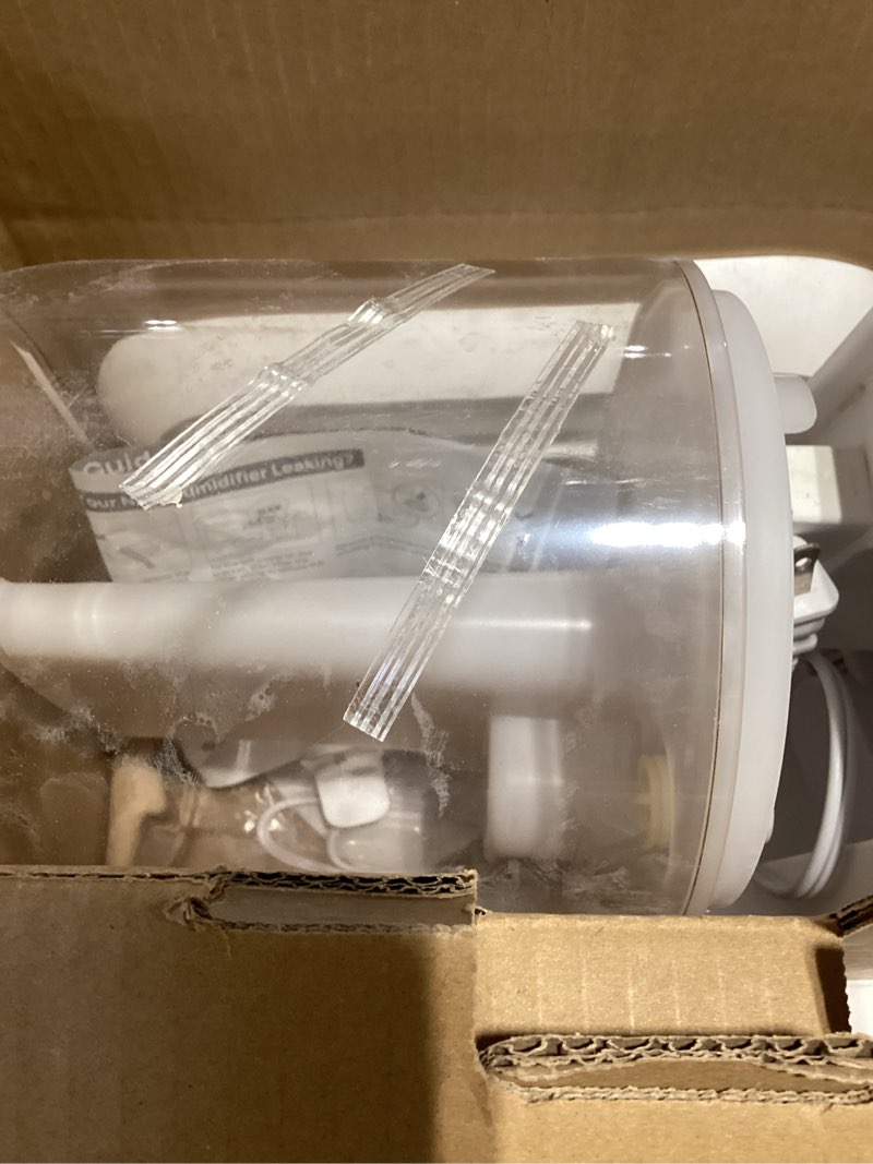 Condition photo showing As Is for dreo 4l humidifiers for bedroom, 36h runtime, 28 db quiet, hm311 | easy to refill & clean, bpa-free, nightlight, supersized air humidifiers for large room, baby nurseries, plants, indoor white 4l
