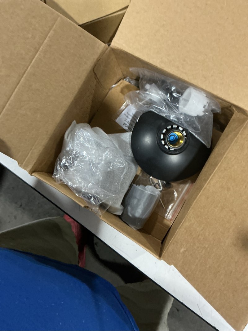 Condition photo showing As Is for high pressure shower head - anti-clogging silicone nozzles 2.5 gpm removable restrictor - easy to clean and install - includes plumbers tape - 6 inch - (matte black 2.5gpm)