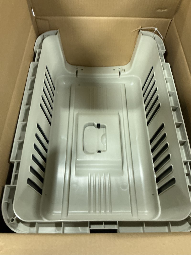 Condition photo showing Good Condition for sportpet airline compliant small 22.5" travel dog kennel - durable plastic airline pet carrier (no wheels) & food bowls, collapsible indoor/outdoor dog kennel, dogs up to 21"l & 13"h - cream/gray e) small (cream/gray) - no wheels