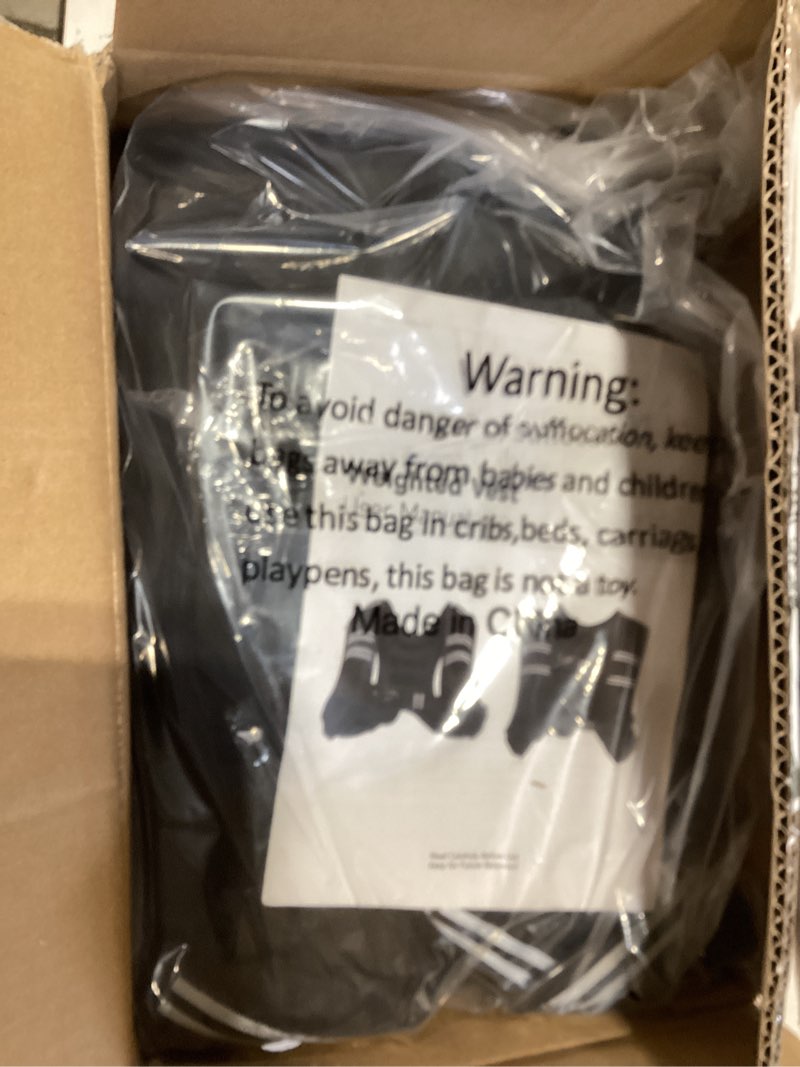 Condition photo showing Good Condition for weighted vest, weighted vest for women men, 5lb/10lb/15lb/20lb/25lb/30lb sgs certified weight vest with pocket reflective strips adjustable buckle straps for walking running strength training cardio workout black 30lbs