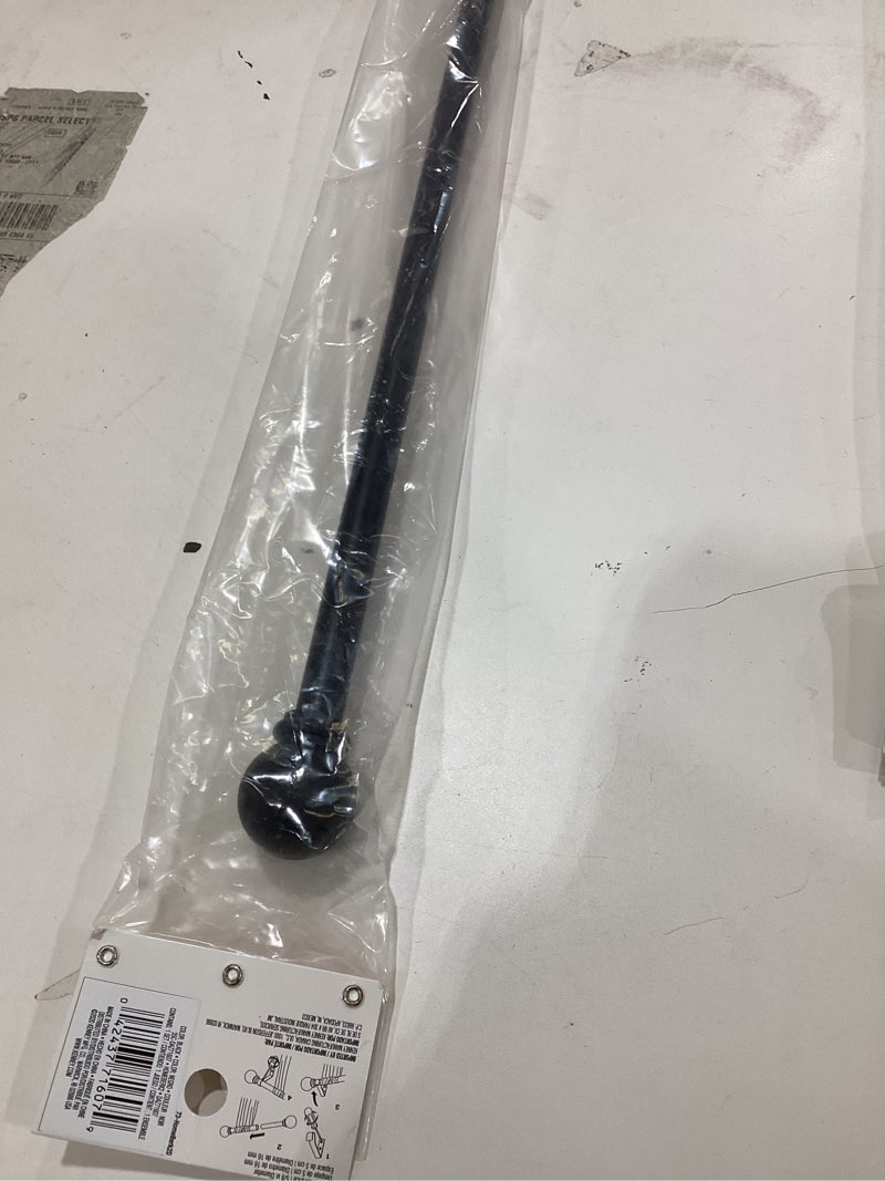 Condition photo showing Good Condition for Kenney Chelsea Ball End Window Curtain Rod - Adjustable for Windows 48 to 86 Inches, Extendable Set, Black 1-Pack 48-86" Black