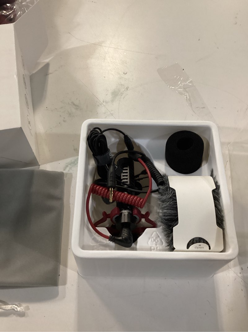 Condition photo showing Good Condition for smallrig shotgun mic for camera, video microphone for dslr & for iphone, camera microphone for sony and for canon, with shock mount, deadcat windscreen, dual channel for vlogging and interview