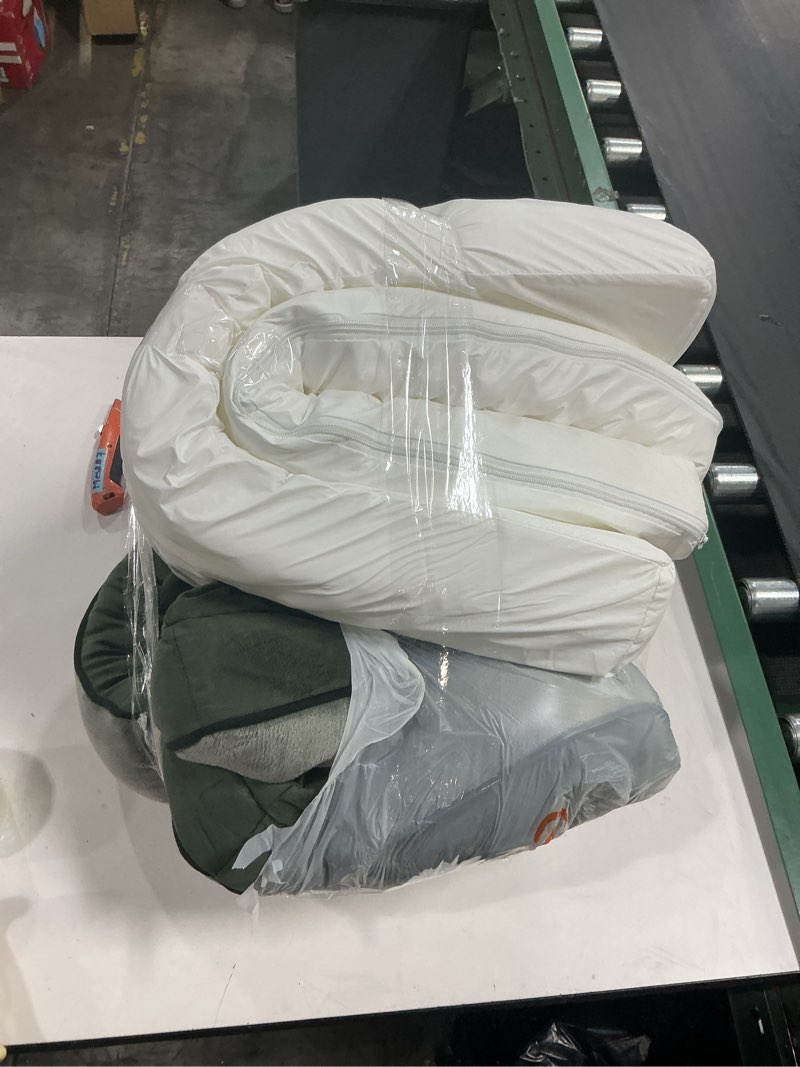 Condition photo showing As Is for Bedsure Orthopedic Dog Beds Large Sized Dog - Washable Large Dog Cat Bed Waterproof, Comfort Dogs Couch Sofa with Washable Removable Cover, Pet Bed with Nonskid Bottom, Boreal Canopy Green, 35" 35"L x 25"W x 6.5"Th Dark Green