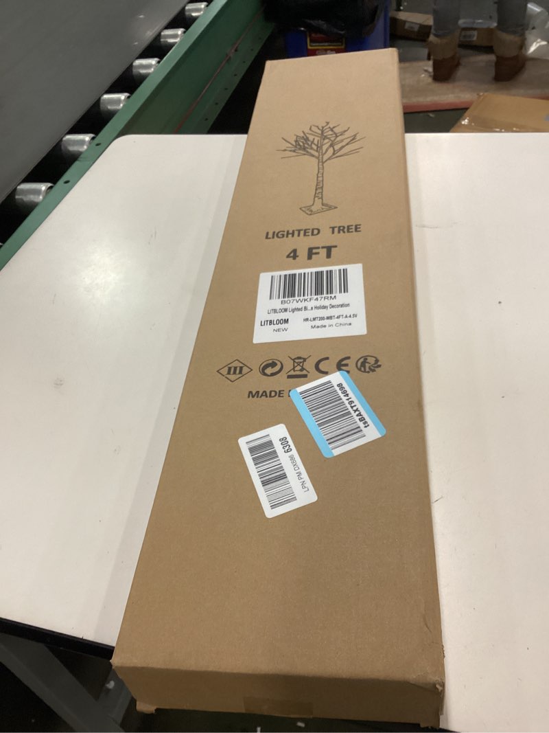 Condition photo showing New/Like New for LITBLOOM Lighted Birch Twig Tree with Fairy Lights 4FT 200 LED Lights for Indoor Outdoor Home Christmas Holiday Decoration 4FT White Birch