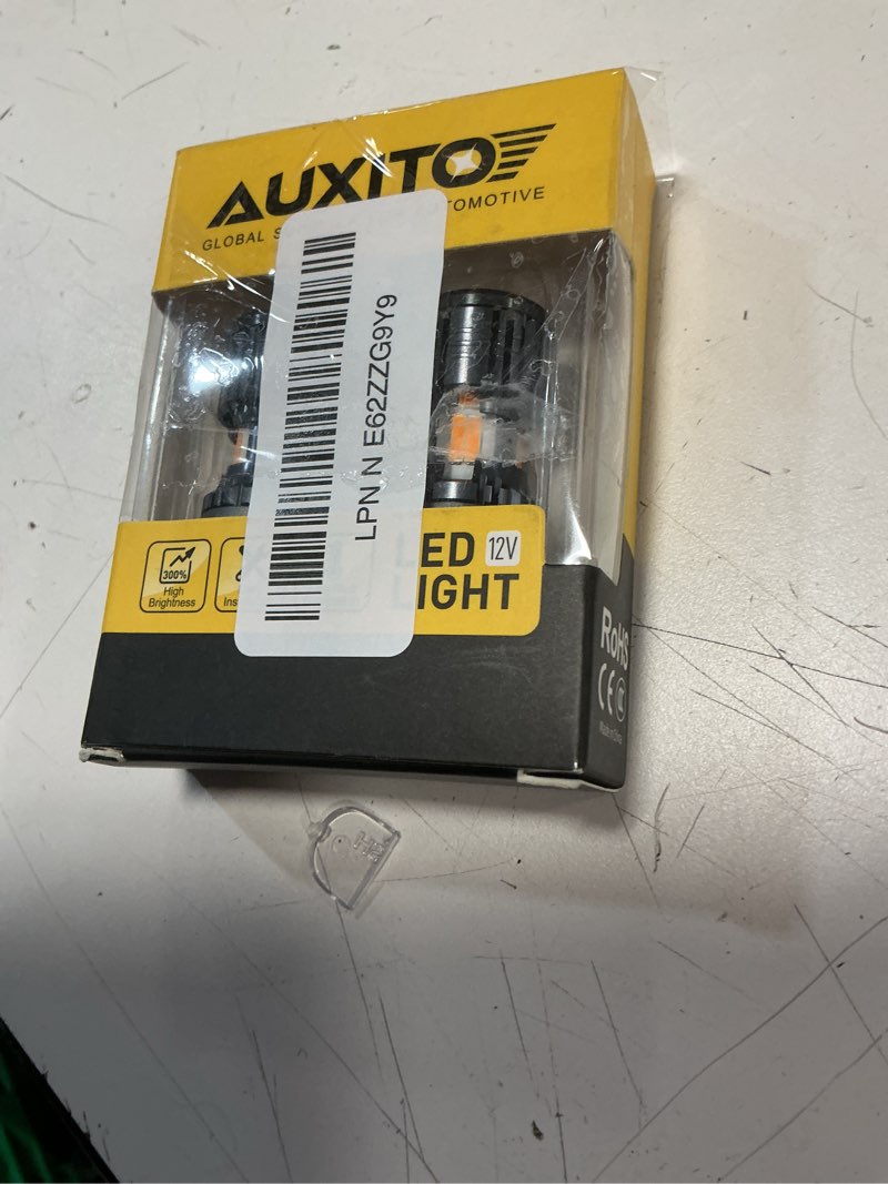Condition photo showing Good Condition for auxito 2025 latest canbus 7440 7443 led bulbs amber yellow with built-in resistor anti hyper flash 7440na 7441 7444 7444na w21w wy21w error free led front rear turn signal lights, pack of 2 amber yellow 7443