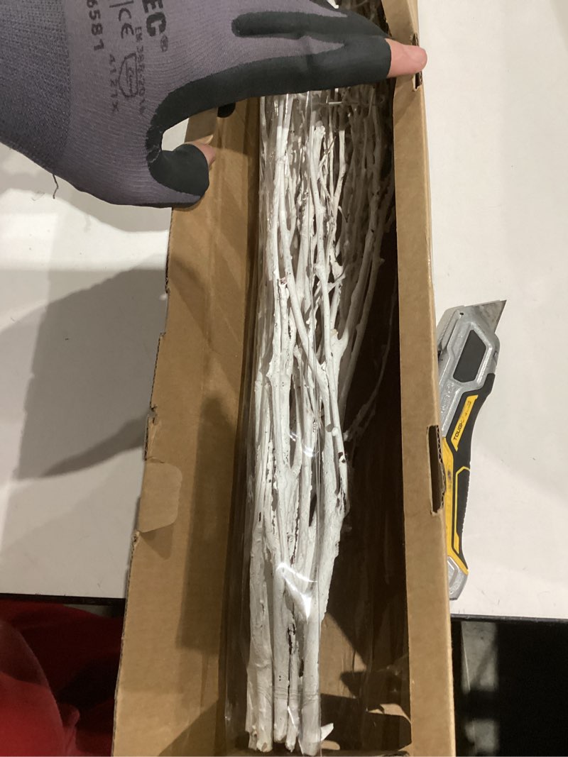 Condition photo showing As Is for Decorative Birch Branches Decoration, 23 Inch Birch Stems for Wedding Decor,Dried Twigs for Christmas Decor (White)