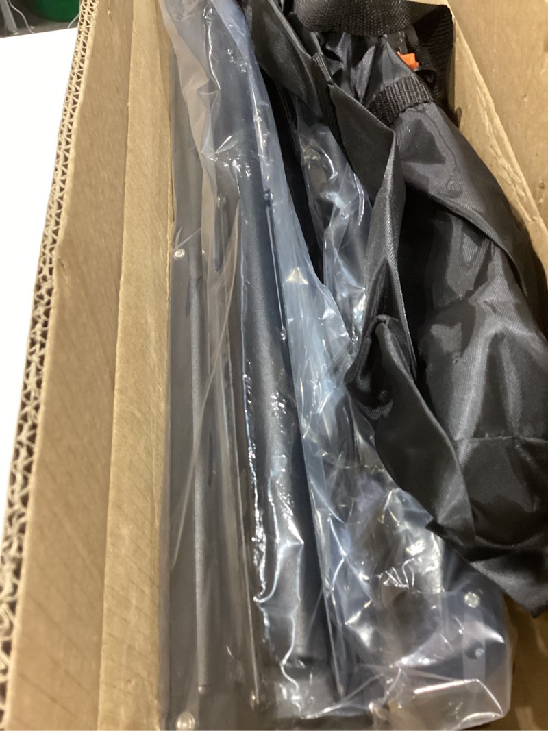 Condition photo showing Good Condition for heavy-duty backdrop stand 10x8.5 ft, upgrade telescopic adjustable photography backdrop stand for parties, stage decoration stand with clamps, sandbags, carring bag 10x8.5 ft black