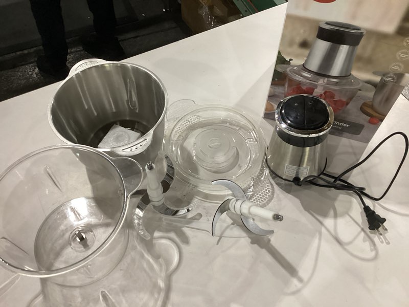 Condition photo showing New/Like New for TOPAA Food Processors 2-Speed Electric Meat Grinder For Home Use Vegetable Chopper - 2 Bowls (12 Cup+12 Cup) with Powerful 300W Copper Motor - Includes 2 Sets of Bi-Level Blades for Fruits/Meat/Nuts
