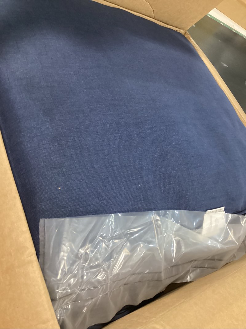 Condition photo showing Good Condition for arden outdoor deep seat cushion set, 24 in x 24 in, weather-proof, rain-proof, fade resistant patio cushion for chair, sofa, and couch sapphire blue leala polyfill sapphire blue leala 1 pack