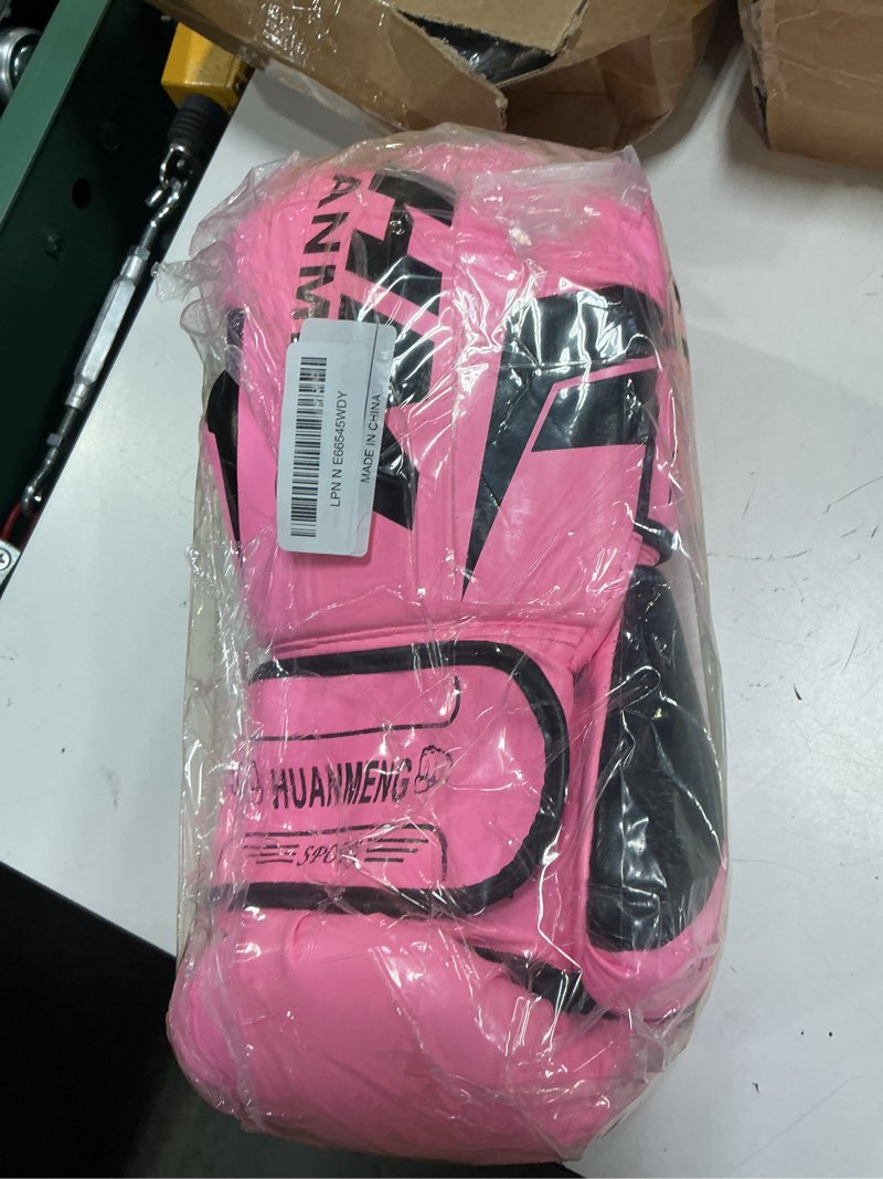 Condition photo showing Good Condition for boxing training gloves punching bag gloves for women & adult, professional shockproof gloves for training playing muay thai, sparring, fighting kickboxing pink 12oz
