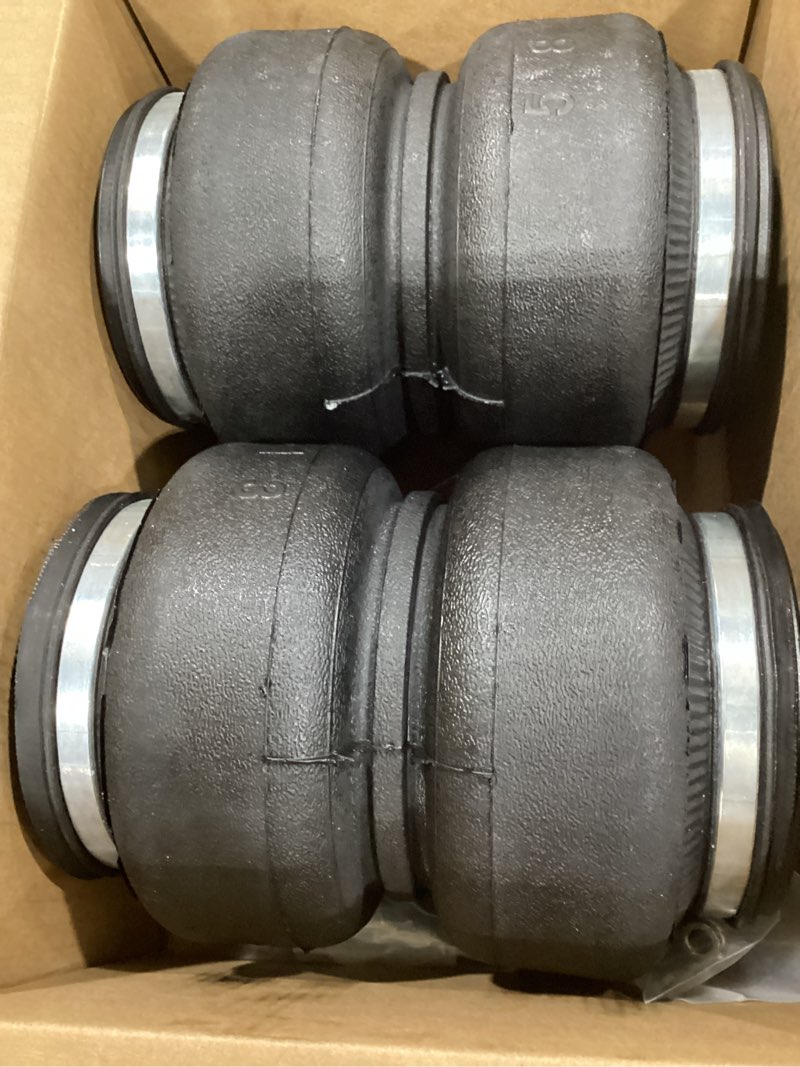 Condition photo showing Good Condition for 2pcs universal air suspension spring bags 7x2b5813 | double bellow standard 5000 lbs 1/8"npt single port air ride strut assembly for chevy/gmc/ram/ford trucks