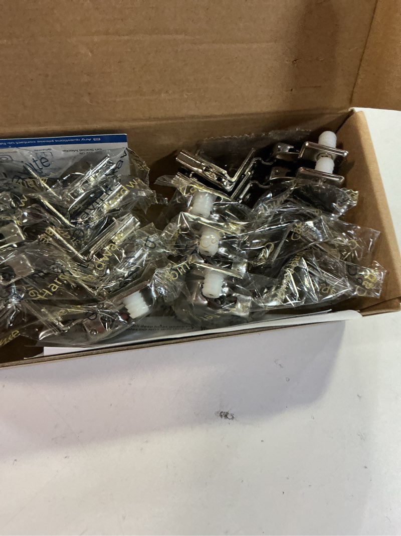 Condition photo showing Good Condition for Ravinte 10 Pack 5 Pairs 1-1/2 inch Overlay Soft Close Hinges for Kitchen Cabinet Hinges Satin Nickel Hidden Hinges Stainless Steel Concealed Hinge self Closing 10 1-1/2 inch Overlay