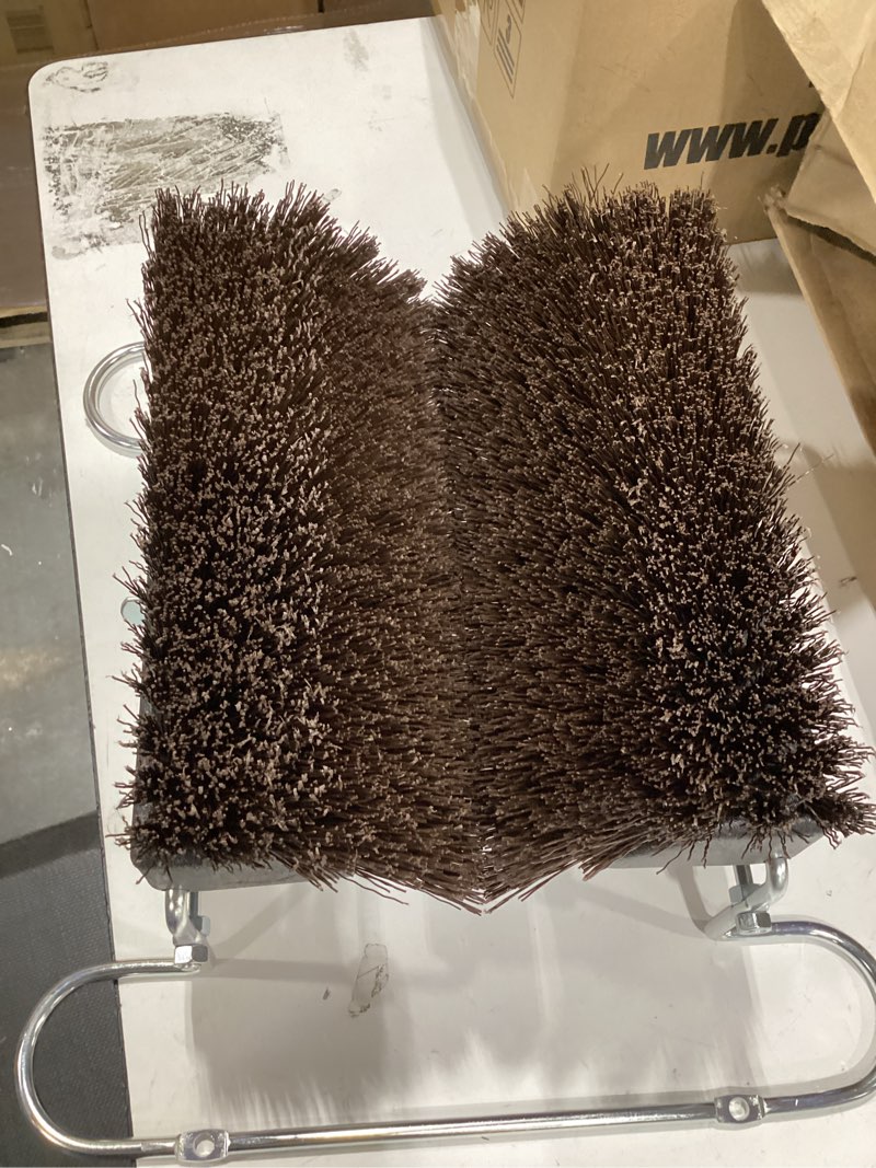 Condition photo showing Good Condition for sparta boot and shoe cleaning brush 16.5" x 14.75" x 7", 6 lbs with scraper for heavy-duty dirt and mud remover at homes, farms, and worksites, polypropylene (pp), black complete unit modern black