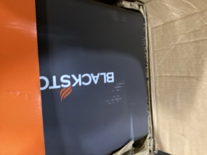 Condition photo showing Good Condition for blackstone adventure ready 20”x14” 2-burner propane camping griddle with latching hood and handle