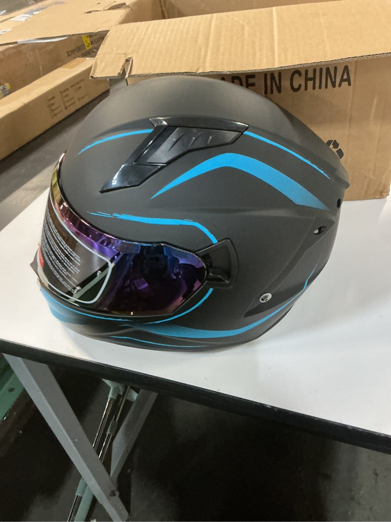 Condition photo showing As Is for Full Face Motorcycle Helmets for Adult Men Women, DOT Approved Street Bike Racing Helmet Dual Visor 