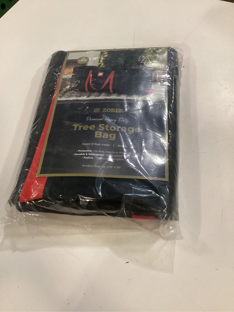 Condition photo showing New/Like New for zober 600d oxford fabric large christmas tree storage bag - fits 9 ft artificial trees - tear proof waterproof christmas tree bag for storage box for xmas - strong, durable handles - card slot - black 9 ft black