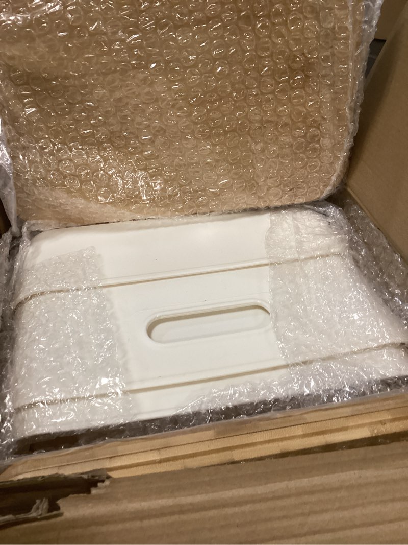 Condition photo showing Good Condition for Suzile 6 Packs Plastic Storage Bins with Bamboo Lids Christmas Stackable Storage Containers for Xmas Decoration Ornaments Document Paper Organizing, with Labels and Marker(Medium Large)