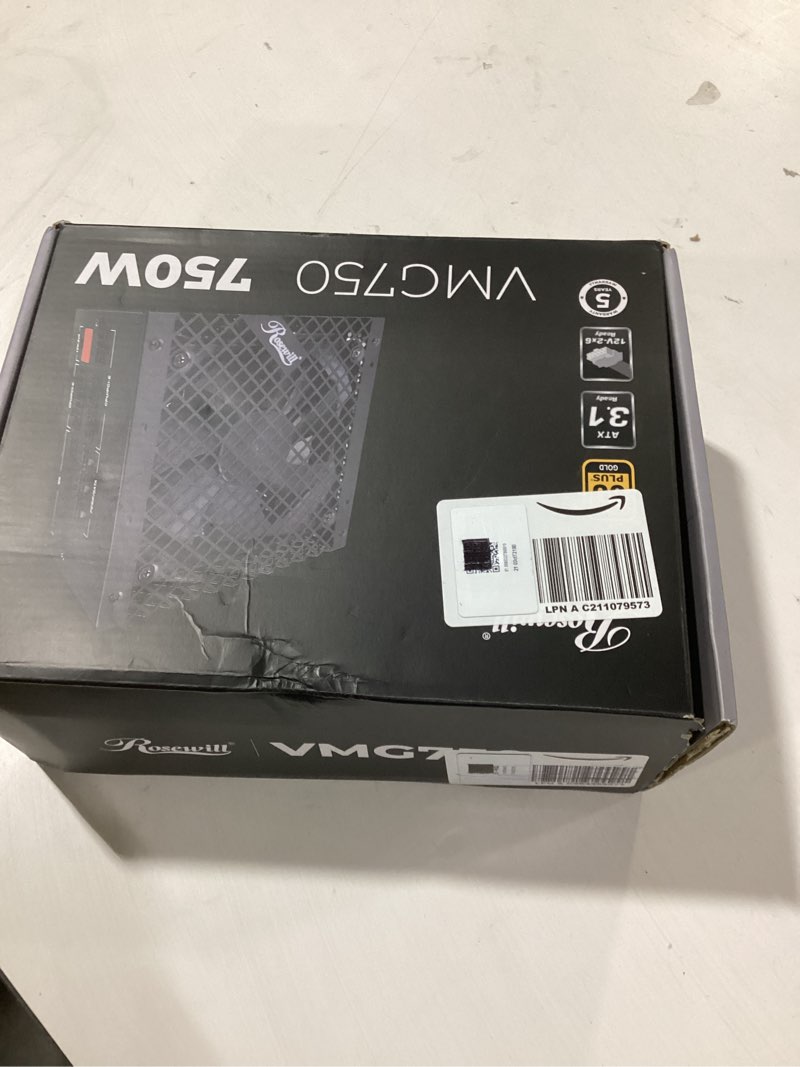 rosewill vmg 750w 80+ gold, atx 3.0 & 3.1 compatible, full modular low-noise power supply, pcie 5.1 