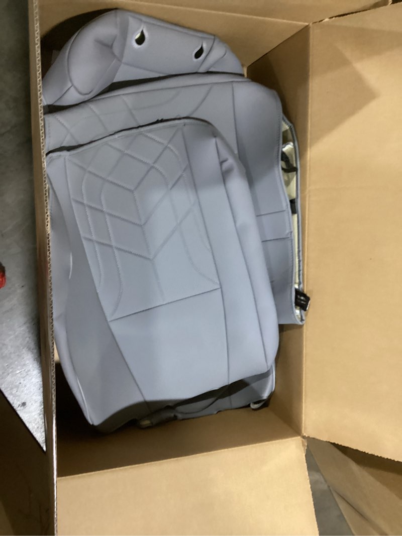 Condition photo showing Good Condition for coverland custom truck car seat covers full set for [2017-2022 f250 f350 f450 super duty supercrew front 40/20/40 split seat rear 40/60 bench w/armrest] - waterproof seat protector [full set-gray] 45. 2017-2022 f250 f350 f450 super duty split seat full set - gray