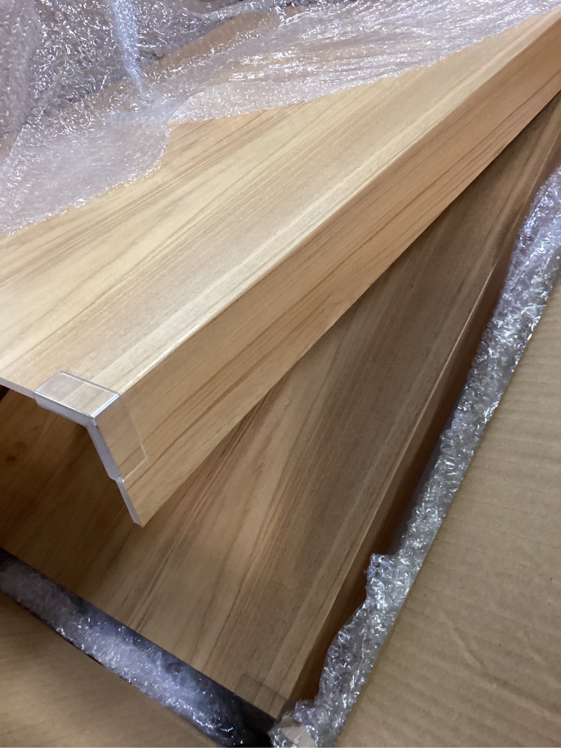 Condition photo showing Good Condition for Hoolerry 5 Pcs Wire Shelf Covers Foamed PVC Wire Rack Covers for Removable Closet (Not Wood) Pantry Shelves for Cabinet Bathroom Kitchen Shelving Decoration(Wood Color,35x16inch) 35x16inch Wood Color