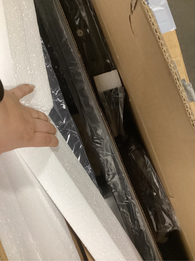 Condition photo showing Good Condition for Dining Table Set for 4, 5-Piece Bar Table Set, Kitchen Table and Chairs, Counter Height High Top Table with 4 PU Upholstered Stools, Space-Saving Pub Tables Set for Small Space, Black