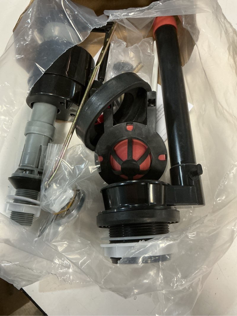 Condition photo showing Good Condition for Toilet Flusher Replacement Kit, 2-Inch Toilet Flusher Repair Kit Include Adjustable Fill Valve with Flapper, Flush Handle Lever, Gasket and Bolts, Anti-Siphon Repair Parts Inside Tank(1 Set)