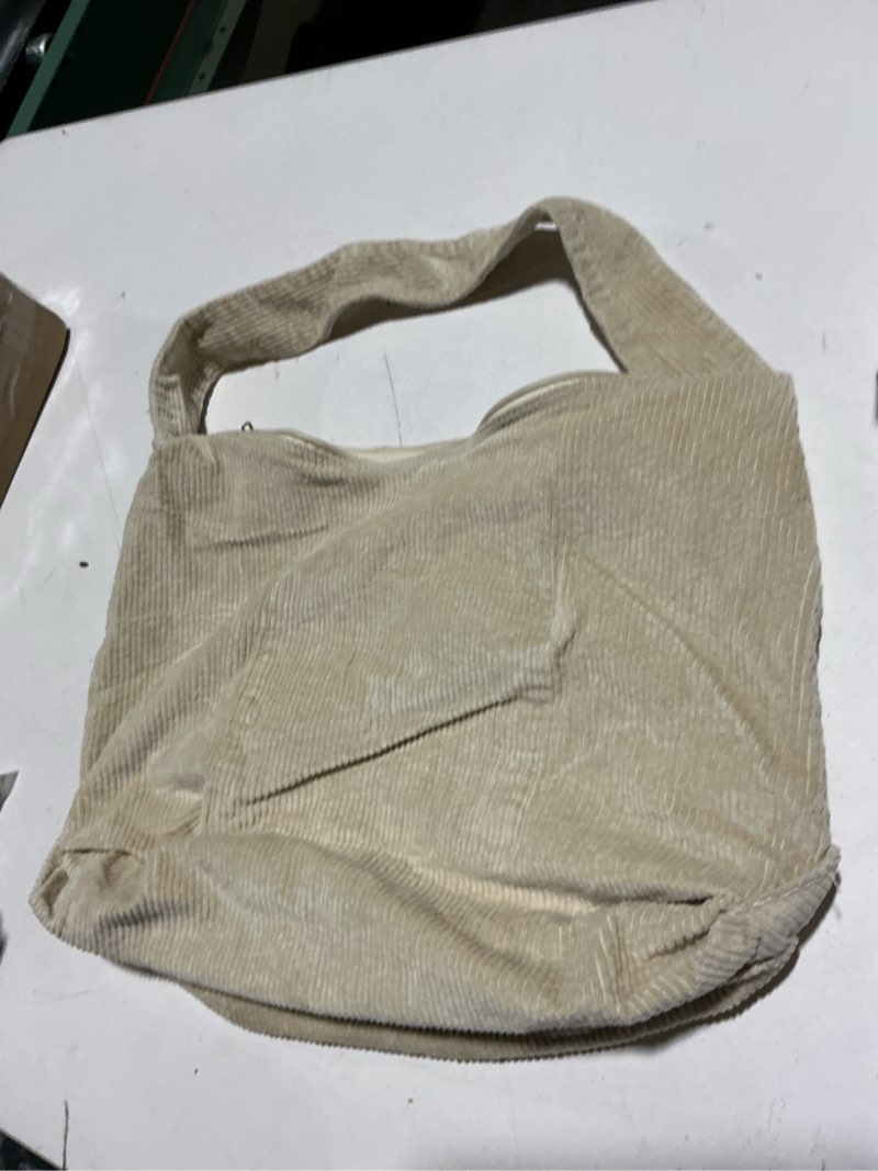 Condition photo showing Good Condition for wantgor women corduroy tote bag, large shoulder hobo bags casual handbags big capacity shopping work bag beige