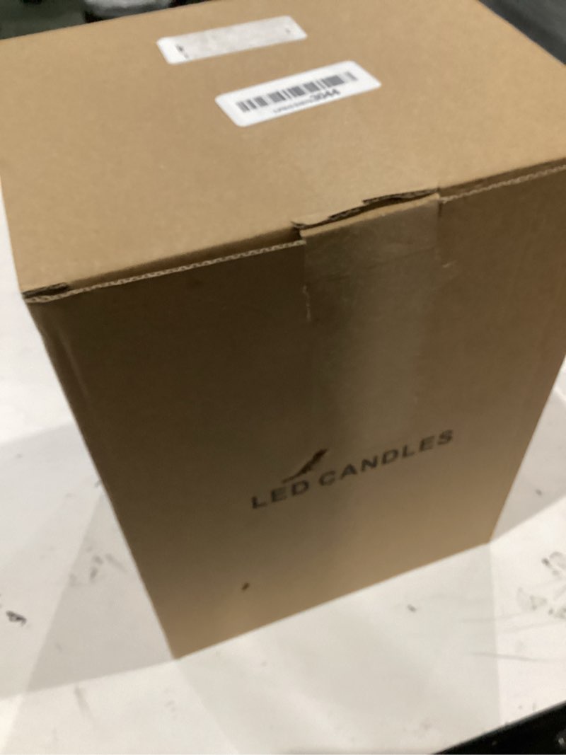 Condition photo showing New/Like New for flameless flickering candles battery operated with remote and timer, set of 9 dripping real wax warm light led pillar candles for holiday, christmas decoration(ivory, 2.2" d x 4"-9" h) 9 pack
