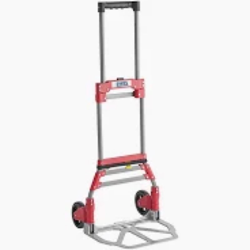 Folding Hand Truck?500lbs Capacity Heavy Duty Carrying Hand Cart?Ironton Steel Hand Truck with 4 Rot