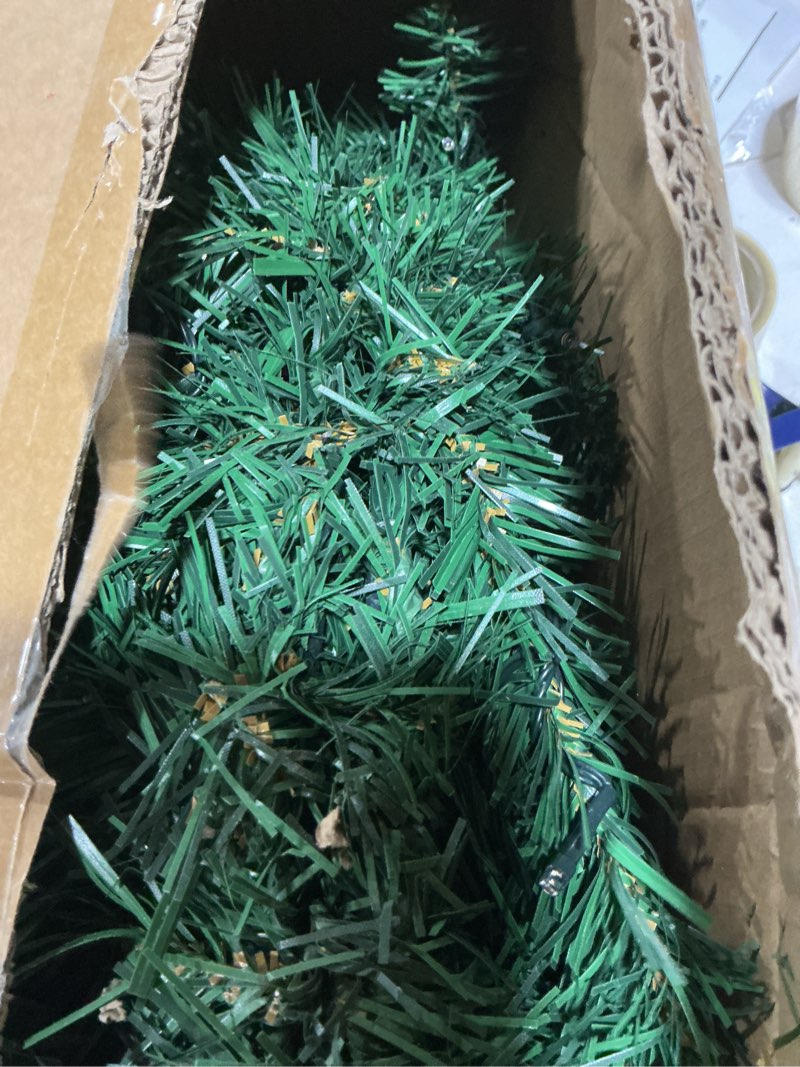 Condition photo showing Good Condition for VINGLI Pre-lit Artificial Christmas Wreath for Front Door, Windows, Green Christmas Wreath Decorations with Forested Branches, Xmas Wreath w/Bow, Pine Cones, Ornaments, Remote Control, Timer, 36 Inch 36 Inch Green