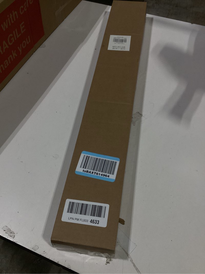 Condition photo showing Good Condition for lazblinds cordless cellular shades, no tools no drill blackout honeycomb shades pleated blinds for windows, 26'' w x 36'' h, silver white blackout-silver white 26'' w x 36'' h