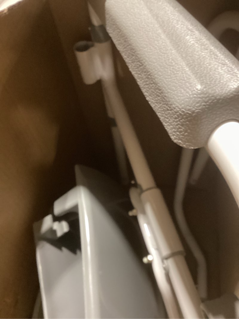 Condition photo showing New/Like New for Medline 3-in-1 Steel Bedside Commode, Elongated Seat, Sturdy Folding Frame, 7.5 QT. Bucket, 350 lb. Weight Capacity, Clip-on Seat, Easy Cleaning, Tool-Free Assembly, Gray