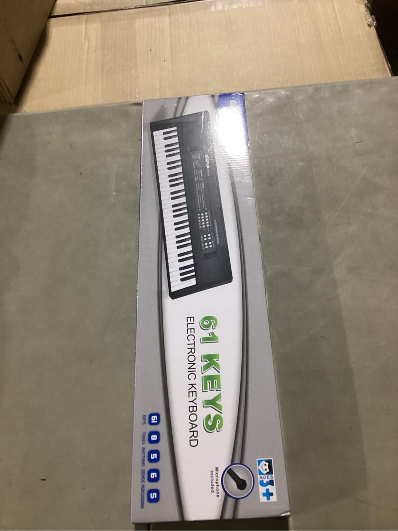 Condition photo showing Good Condition for M SANMERSEN Kids Music Keyboard, 61-Key Portable Electronic Piano Toy with Microphone, Teaching Tool for Beginners, Ages 3-12, Black 24.4*6.3*1.8 inch