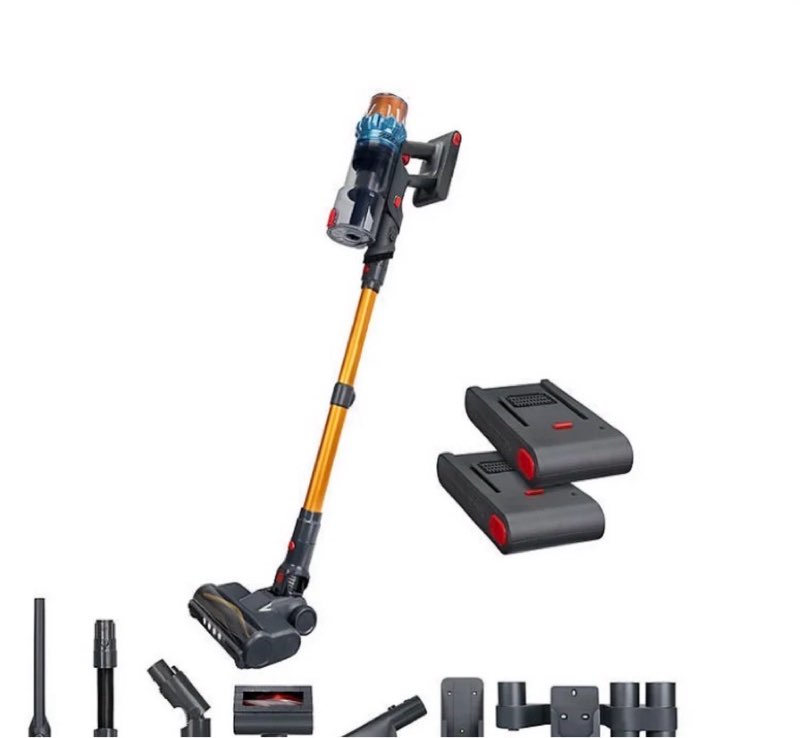 open box epro select ev2911rt cordless stick vacuum with 2 batteries, 6 tools