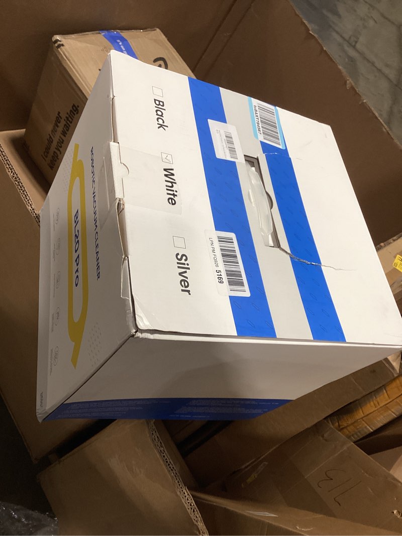 Condition photo showing Good Condition for bagotte robot vacuum and mop combo, 6000pa robotic vacuum with mapping, self-emptying station for 90 days hands-free cleaning, lidar navigation,wi-fi/app/alexa voice control, for carpets hard floors ivory white