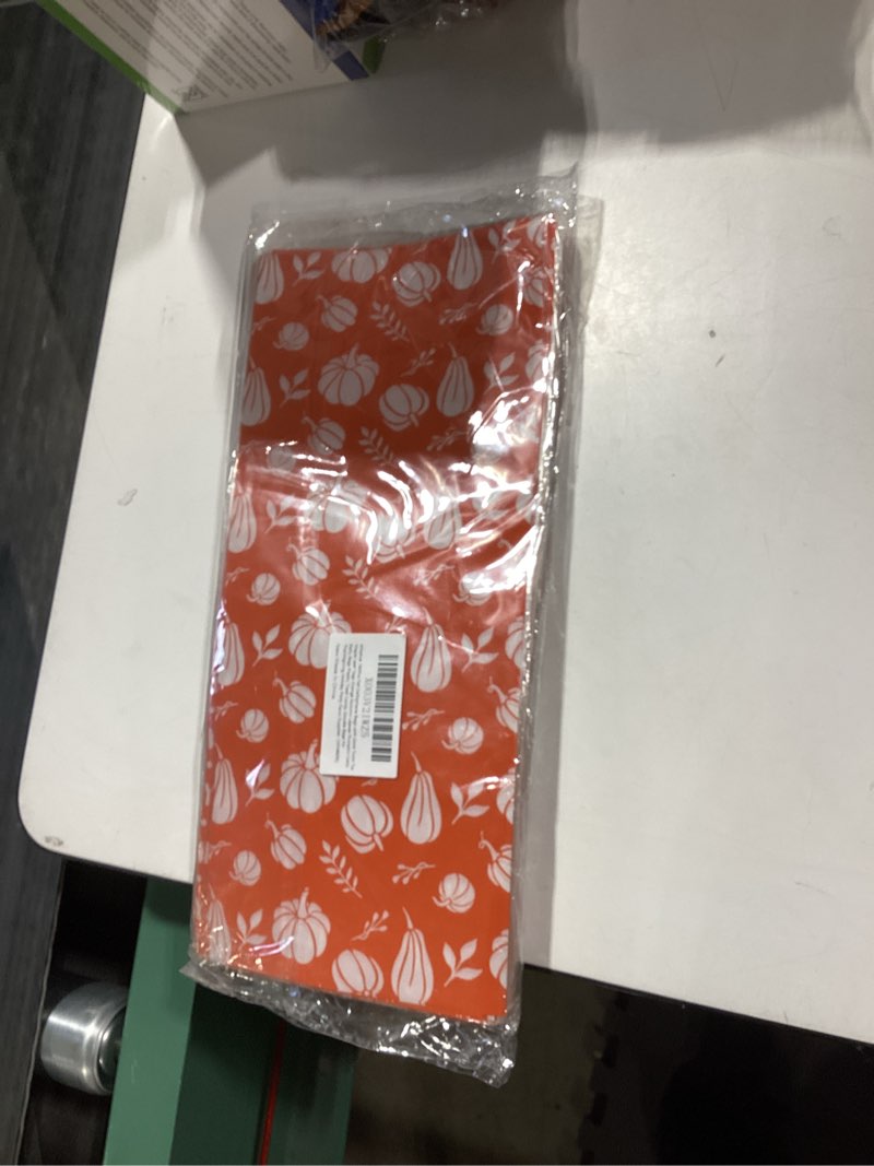 Whaline 160Pcs Fall Cellophane Bags with Gold Twist Tie Maple Leaf Tags Orange Autumn Leaves Pumpkin