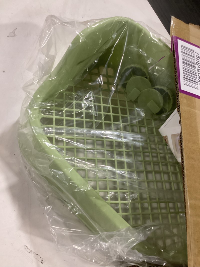 Condition photo showing Good Condition for Rabbit Litter Box, Small Animals Litter Tray for Cage Detachable Bedding Litter Pan Potty Toilet Trainer Corner for Pet Rabbits Guinea Pigs Hamsters Chinchillas (Green)