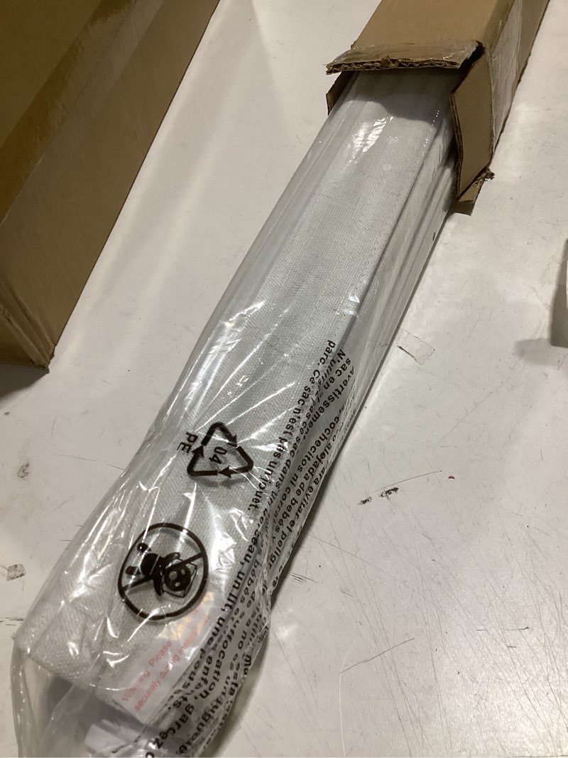 Condition photo showing Good Condition for lazblinds no tools no drill cordless roman shades for windows, blackout thermal insulated uv blocking window blinds, room darkening fabric blinds for indoor windows, 30'' w x 64'' h, off white blackout - off white 30" w x 64" h