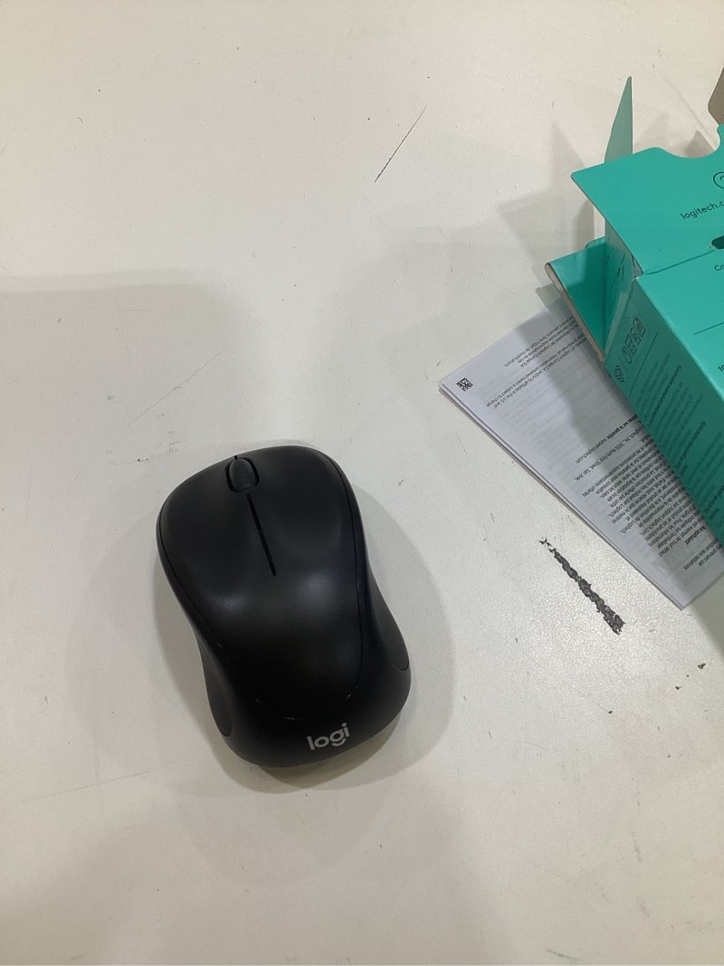 Condition photo showing As Is for logitech m317 wireless mouse, 2.4 ghz with usb receiver, 1000 dpi optical tracking, 12 month battery, compatible with pc, mac, laptop, chromebook - black
