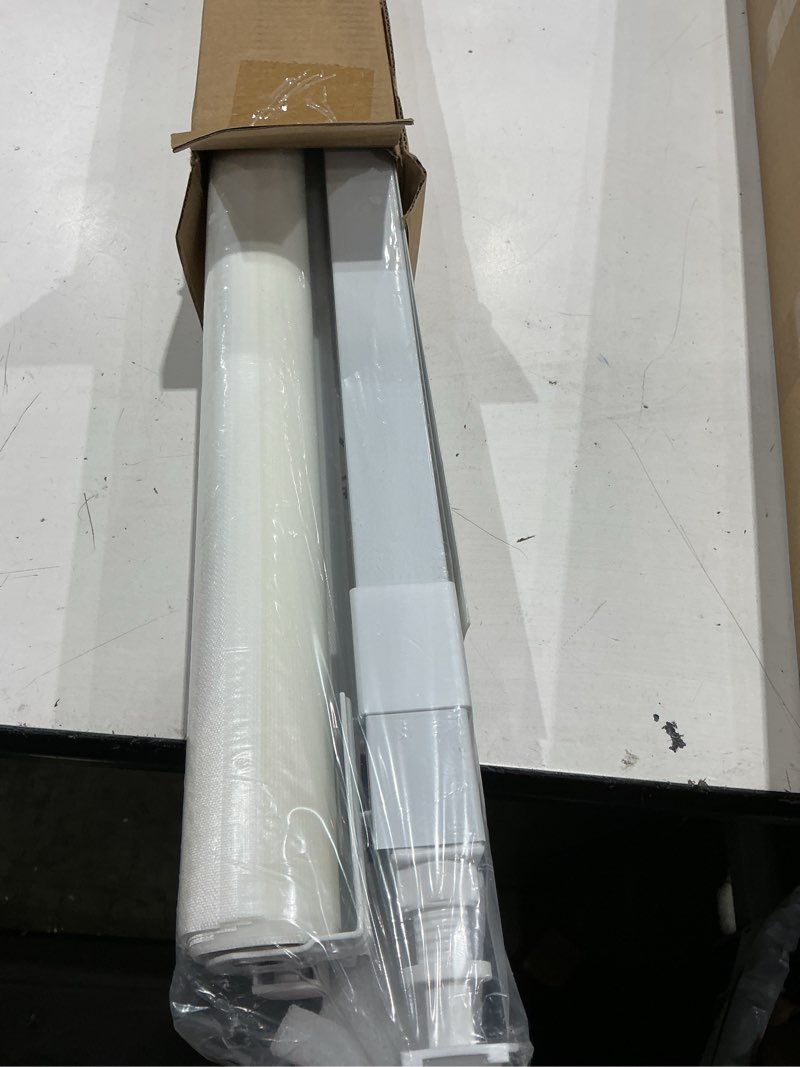 Condition photo showing Good Condition for lazblinds no-drill cordless zebra blinds - dual layer light filtering & room darkening, free-stop lift, easy install, day & night privacy with valance for window 25.5" w x 72" h, white 25.5"w x 72"h white