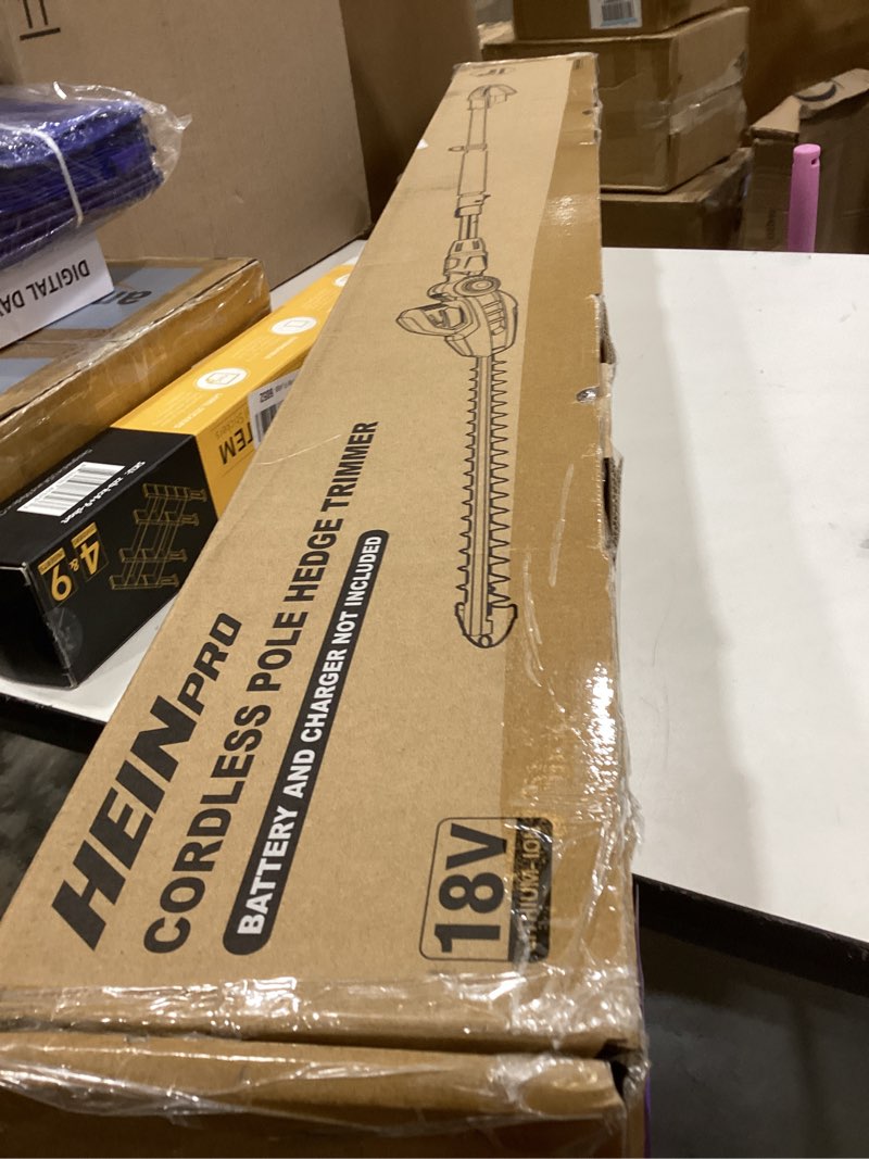 Condition photo showing Good Condition for heinpro pole hedge trimmer cordless compatible with milwaukee m18 battery, hedge trimmer with extens